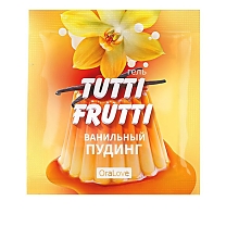 Съедобный лубрикант Tutti-Frutti со вкусом ванильного пудинга (4 г)