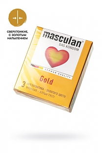 Презервативы Masculan, 5 ultra, золотые, 19 см, 5,3 см, 3 шт.