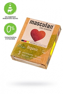 Презервативы Masculan, ORGANIC №3 утонченные, 18,5 см, 5,3 см, 3 шт.