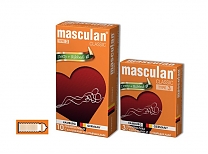 Презервативы Masculan Dotty Ribbed с колечками и пупырышками — 3 шт
