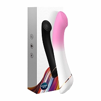 Вибромассажёр SILICONE TOYS, 9 реж. вибрации, белый/розовый (длина — 19,5 см, диаметр — 3,1 см)